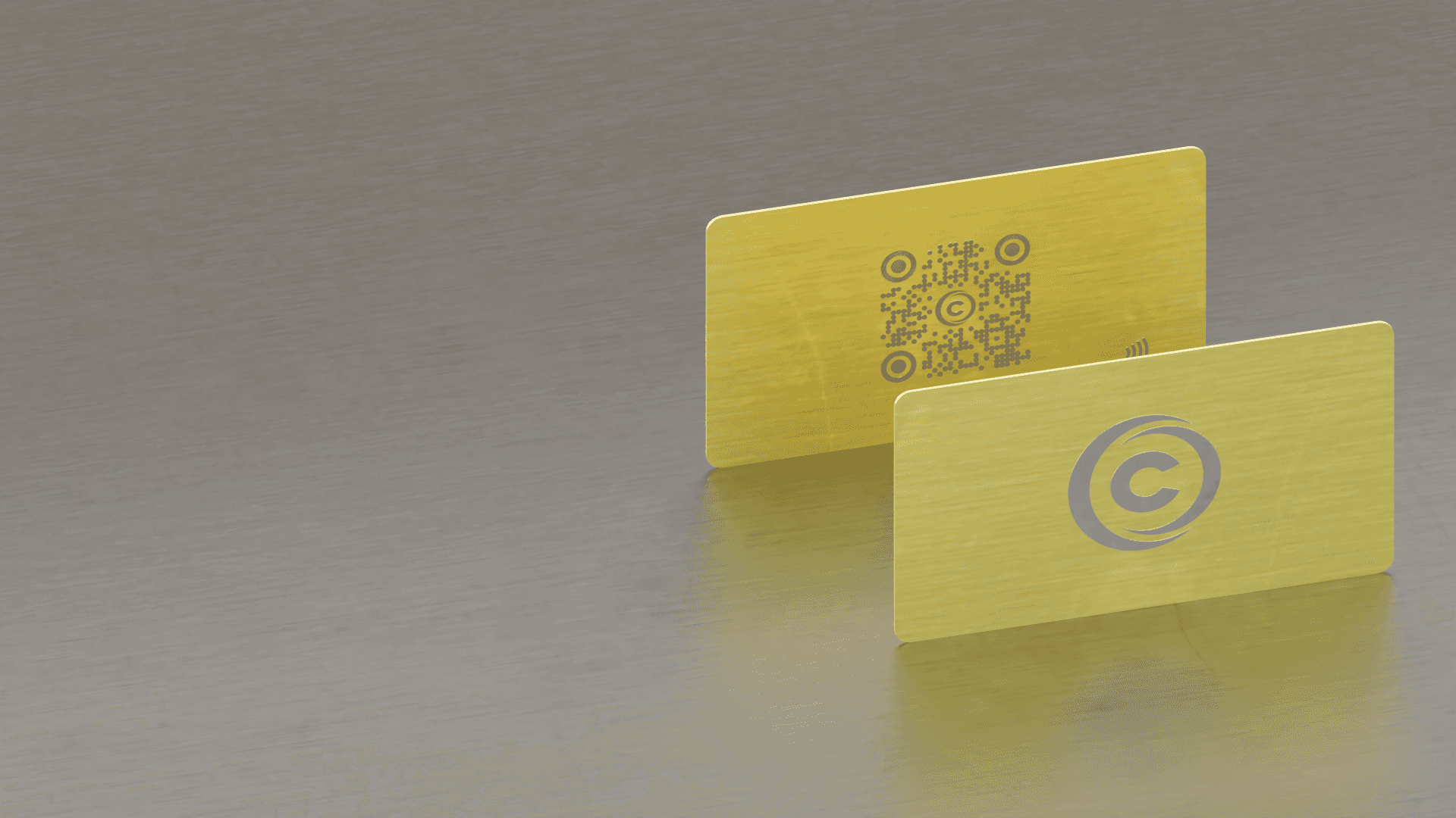 Carte de vizita digitala aurie