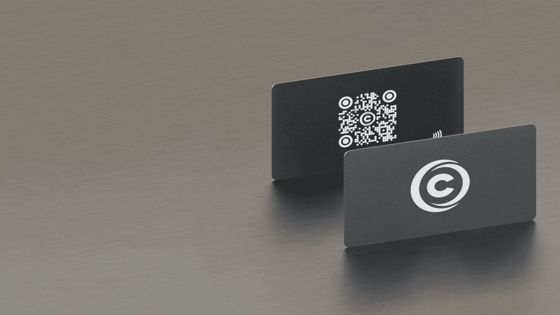 Carte de vizita digitala plastic neagra